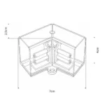 GLOBOSTAR® HEXON GLB-101-0095 Σύνδεσμος V 120° AC 220-240V IP20 - Διάφανο - Μ7 x Π2.5 x Υ4cm - Image 3