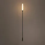 GLOBOSTAR® REED GLB-103-0006 Φωτιστικό Κολωνάκι Κήπου με Καρφωτή Βάση LED 2W 180lm 360° DC 24V Αδιάβροχο IP65 Θερμό Λευκό 2700K - Sanan SMD Chip - Μαύρο Ματ - Μ2 x Π2 x Υ100cm - 3 Χρόνια Εγγύηση - Image 2