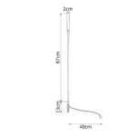 GLOBOSTAR® REED GLB-103-0006 Φωτιστικό Κολωνάκι Κήπου με Καρφωτή Βάση LED 2W 180lm 360° DC 24V Αδιάβροχο IP65 Θερμό Λευκό 2700K - Sanan SMD Chip - Μαύρο Ματ - Μ2 x Π2 x Υ100cm - 3 Χρόνια Εγγύηση - Image 5