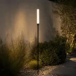 GLOBOSTAR® REED GLB-103-0006 Φωτιστικό Κολωνάκι Κήπου με Καρφωτή Βάση LED 2W 180lm 360° DC 24V Αδιάβροχο IP65 Θερμό Λευκό 2700K - Sanan SMD Chip - Μαύρο Ματ - Μ2 x Π2 x Υ100cm - 3 Χρόνια Εγγύηση - Image 6
