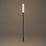 GLOBOSTAR® REED GLB-103-0007 Φωτιστικό Κολωνάκι Κήπου με Καρφωτή Βάση LED 2W 180lm 360° DC 24V Αδιάβροχο IP65 Θερμό Λευκό 2700K - Sanan SMD Chip - Μαύρο Ματ - Μ2 x Π2 x Υ80cm - 3 Χρόνια Εγγύηση - Image 2