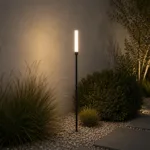 GLOBOSTAR® REED GLB-103-0007 Φωτιστικό Κολωνάκι Κήπου με Καρφωτή Βάση LED 2W 180lm 360° DC 24V Αδιάβροχο IP65 Θερμό Λευκό 2700K - Sanan SMD Chip - Μαύρο Ματ - Μ2 x Π2 x Υ80cm - 3 Χρόνια Εγγύηση - Image 6