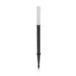 GLOBOSTAR® REED GLB-103-0008 Φωτιστικό Κολωνάκι Κήπου με Καρφωτή Βάση LED 5W 450lm 360° DC 24V Αδιάβροχο IP65 Θερμό Λευκό 2700K - Sanan SMD Chip - Μαύρο Ματ - Μ3 x Π3 x Υ65cm - 3 Χρόνια Εγγύηση