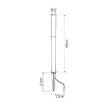 GLOBOSTAR® REED GLB-103-0008 Φωτιστικό Κολωνάκι Κήπου με Καρφωτή Βάση LED 5W 450lm 360° DC 24V Αδιάβροχο IP65 Θερμό Λευκό 2700K - Sanan SMD Chip - Μαύρο Ματ - Μ3 x Π3 x Υ65cm - 3 Χρόνια Εγγύηση - Image 5