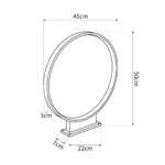 GLOBOSTAR® LUNEA GLB-103-0009 Φωτιστικό Κολωνάκι Κήπου LED 15W 1350lm 120° AC 220-240V Αδιάβροχο IP65 Θερμό Λευκό 2700K - Sanan SMD Chip - Μαύρο Ματ - Μ45 x Π7 x Υ50cm - 3 Χρόνια Εγγύηση - Image 5