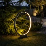 GLOBOSTAR® LUNEA GLB-103-0009 Φωτιστικό Κολωνάκι Κήπου LED 15W 1350lm 120° AC 220-240V Αδιάβροχο IP65 Θερμό Λευκό 2700K - Sanan SMD Chip - Μαύρο Ματ - Μ45 x Π7 x Υ50cm - 3 Χρόνια Εγγύηση - Image 6