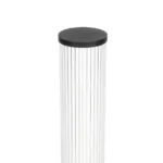 GLOBOSTAR® CYLIS GLB-103-0014 Φωτιστικό Κολωνάκι Κήπου LED 15W 1350lm 360° AC 220-240V Αδιάβροχο IP65 Θερμό Λευκό 2700K - Sanan SMD Chip - Μαύρο Ματ - Μ13 x Π13 x Υ80cm - 3 Χρόνια Εγγύηση - Image 4