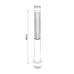 GLOBOSTAR® CYLIS GLB-103-0014 Φωτιστικό Κολωνάκι Κήπου LED 15W 1350lm 360° AC 220-240V Αδιάβροχο IP65 Θερμό Λευκό 2700K - Sanan SMD Chip - Μαύρο Ματ - Μ13 x Π13 x Υ80cm - 3 Χρόνια Εγγύηση - Image 5