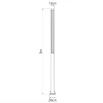 GLOBOSTAR® AXOR GLB-103-0015 Φωτιστικό Urban Πλατείας/Πάρκου LED 50W 4500lm 360° AC 220-240V Αδιάβροχο IP65 Θερμό Λευκό 2700K - Sanan SMD Chip - Γκρι Ανθρακί Ματ - Μ20 x Π20 x Υ300cm - 3 Χρόνια Εγγύηση - Image 5