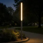 GLOBOSTAR® AXOR GLB-103-0015 Φωτιστικό Urban Πλατείας/Πάρκου LED 50W 4500lm 360° AC 220-240V Αδιάβροχο IP65 Θερμό Λευκό 2700K - Sanan SMD Chip - Γκρι Ανθρακί Ματ - Μ20 x Π20 x Υ300cm - 3 Χρόνια Εγγύηση - Image 6