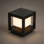 GLOBOSTAR® PRISM GLB-103-0017 Φωτιστικό Κολωνάκι Κήπου LED 10W 900lm 90° AC 220-240V Αδιάβροχο IP65 Θερμό Λευκό 2700K - Sanan SMD Chip - Μαύρο Ματ - Μ15 x Π15 x Υ16cm - 3 Χρόνια Εγγύηση - Image 2