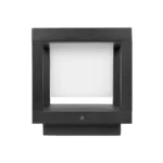 GLOBOSTAR® PRISM GLB-103-0017 Φωτιστικό Κολωνάκι Κήπου LED 10W 900lm 90° AC 220-240V Αδιάβροχο IP65 Θερμό Λευκό 2700K - Sanan SMD Chip - Μαύρο Ματ - Μ15 x Π15 x Υ16cm - 3 Χρόνια Εγγύηση - Image 3
