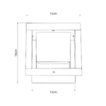 GLOBOSTAR® PRISM GLB-103-0017 Φωτιστικό Κολωνάκι Κήπου LED 10W 900lm 90° AC 220-240V Αδιάβροχο IP65 Θερμό Λευκό 2700K - Sanan SMD Chip - Μαύρο Ματ - Μ15 x Π15 x Υ16cm - 3 Χρόνια Εγγύηση - Image 5