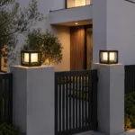 GLOBOSTAR® PRISM GLB-103-0017 Φωτιστικό Κολωνάκι Κήπου LED 10W 900lm 90° AC 220-240V Αδιάβροχο IP65 Θερμό Λευκό 2700K - Sanan SMD Chip - Μαύρο Ματ - Μ15 x Π15 x Υ16cm - 3 Χρόνια Εγγύηση - Image 6