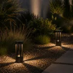 GLOBOSTAR® PRISM GLB-103-0018 Φωτιστικό Κολωνάκι Κήπου LED 8W 720lm 90° AC 220-240V Αδιάβροχο IP65 Θερμό Λευκό 2700K - Sanan SMD Chip - Μαύρο Ματ - Μ10.5 x Π10.5 x Υ30cm - 3 Χρόνια Εγγύηση - Image 6