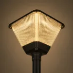 GLOBOSTAR® TOPIS GLB-103-0021 Φωτιστικό Κεφαλής Post Top Πλατείας/Πάρκου/Κήπου LED 50W 4500lm 360° AC 220-240V Αδιάβροχο IP65 Θερμό Λευκό 2700K - Sanan SMD Chip - Μαύρο Ματ - Μ45 x Π45 x Υ40cm - 3 Χρόνια Εγγύηση - Image 2