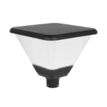 GLOBOSTAR® TOPIS GLB-103-0021 Φωτιστικό Κεφαλής Post Top Πλατείας/Πάρκου/Κήπου LED 50W 4500lm 360° AC 220-240V Αδιάβροχο IP65 Θερμό Λευκό 2700K - Sanan SMD Chip - Μαύρο Ματ - Μ45 x Π45 x Υ40cm - 3 Χρόνια Εγγύηση - Image 3