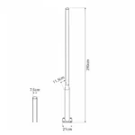 GLOBOSTAR® STILO GLB-103-0022 Στύλος/Κολώνα για Φωτιστικό Πλατείας/Πάρκου/Κήπου - Μαύρο Ματ - Μ21 x Π21 x Υ290cm - 3 Χρόνια Εγγύηση - Image 5