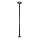 GLOBOSTAR® STILIA GLB-103-0023 Στύλος/Κολώνα για Φωτιστικό Πλατείας/Πάρκου/Κήπου LED 72W 6480lm 120° AC 220-240V Αδιάβροχο IP65 Θερμό Λευκό 2700K - Sanan SMD Chip - Μαύρο Ματ - Μ21 x Π21 x Υ300cm - 3 Χρόνια Εγγύηση