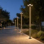 GLOBOSTAR® STILIA GLB-103-0023 Στύλος/Κολώνα για Φωτιστικό Πλατείας/Πάρκου/Κήπου LED 72W 6480lm 120° AC 220-240V Αδιάβροχο IP65 Θερμό Λευκό 2700K - Sanan SMD Chip - Μαύρο Ματ - Μ21 x Π21 x Υ300cm - 3 Χρόνια Εγγύηση - Image 6