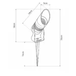 GLOBOSTAR® GARDO GLB-103-0025 Φωτιστικό Σποτ για Φυτά - Δέντρα με Βάση Κήπου / Καρφωτό LED 10W 900lm 24° DC 24V Αδιάβροχο IP65 Θερμό Λευκό 2700K - Sanan SMD Chip - Μαύρο Ματ - Μ5 x Π5 x Υ18cm - 3 Χρόνια Εγγύηση - Image 5