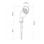 GLOBOSTAR® TRABI GLB-103-0028 Φωτιστικό Σποτ για Φυτά - Δέντρα με Βάση Κήπου / Καρφωτό LED 12W 1080lm 24° DC 24V Αδιάβροχο IP65 Θερμό Λευκό 2700K - Sanan SMD Chip - Μαύρο Ματ - Μ6.5 x Π6.5 x Υ18.5cm - 3 Χρόνια Εγγύηση - Image 5