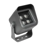 GLOBOSTAR® FLOODVIRA GLB-103-0032 Προβολέας Σποτ Wall Washer LED 8W 720lm 24° AC 220-240V Αδιάβροχο IP65 Θερμό Λευκό 2700K - Sanan SMD Chip - Γκρι Ανθρακί Ματ - Μ11 x Π9 x Υ15cm - 3 Χρόνια Εγγύηση