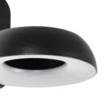 GLOBOSTAR® LINEART GLB-103-0037 Φωτιστικό Τοίχου / Απλίκα LED 12W 1080lm 120° AC 220-240V Αδιάβροχο IP65 Θερμό Λευκό 2700K - Sanan SMD Chip - Μαύρο Ματ - Μ16 x Π20 x Υ15cm - 3 Χρόνια Εγγύηση - Image 4