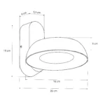 GLOBOSTAR® LINEART GLB-103-0037 Φωτιστικό Τοίχου / Απλίκα LED 12W 1080lm 120° AC 220-240V Αδιάβροχο IP65 Θερμό Λευκό 2700K - Sanan SMD Chip - Μαύρο Ματ - Μ16 x Π20 x Υ15cm - 3 Χρόνια Εγγύηση - Image 5