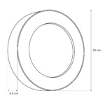 GLOBOSTAR® LINEART GLB-103-0038 Φωτιστικό Τοίχου / Απλίκα LED 18W 1620lm 120° AC 220-240V Αδιάβροχο IP65 Θερμό Λευκό 2700K - Sanan SMD Chip - Μαύρο Ματ - Μ20 x Π4.5 x Υ20cm - 3 Χρόνια Εγγύηση - Image 5