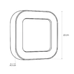 GLOBOSTAR® LINEART GLB-103-0039 Φωτιστικό Τοίχου / Απλίκα LED 18W 1620lm 120° AC 220-240V Αδιάβροχο IP65 Θερμό Λευκό 2700K - Sanan SMD Chip - Μαύρο Ματ - Μ20 x Π4.5 x Υ20cm - 3 Χρόνια Εγγύηση - Image 5