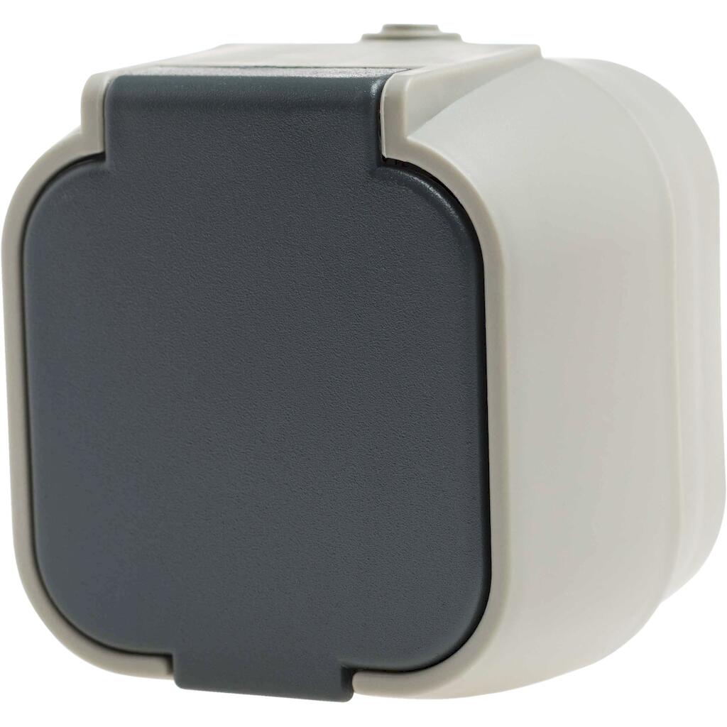 H2-B51GM_0 Πρίζα σούκο εξωτερική γκρι IP54 - Image 1