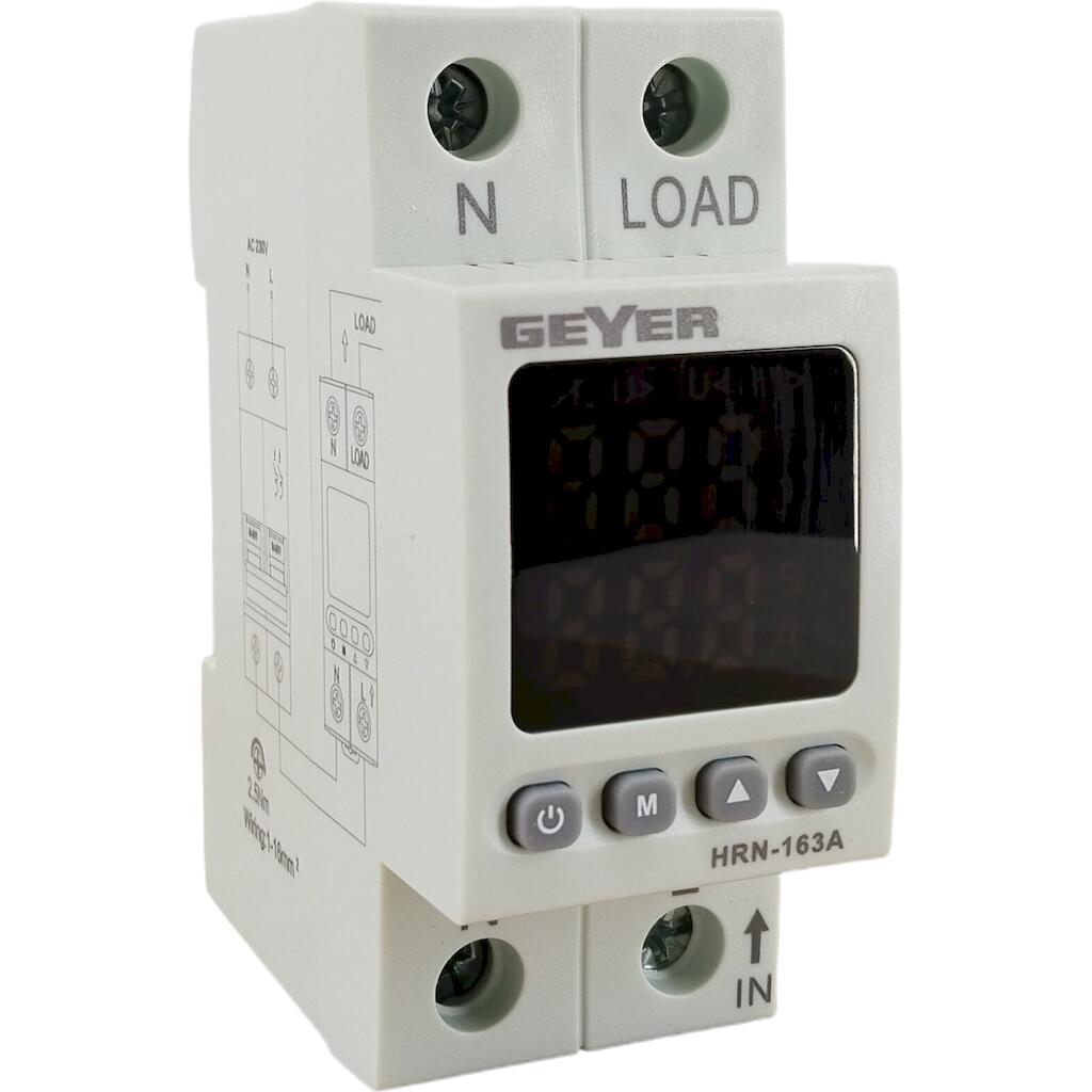HRN-163A_0 Ψηφιακός επιτηρητής τάσης 1Φ 220V 63A 1NO 2M - Image 1