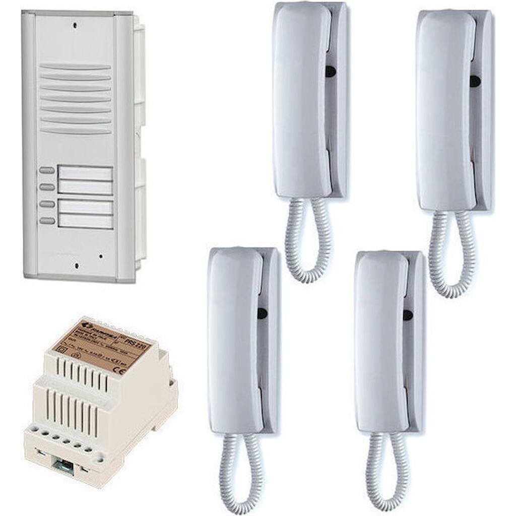 KIT4V_0 Κιτ θυροτηλεφωνου 4 διαμερισματων - Image 1