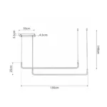 kelvo® LINARIA KLV-101-0260 Κρεμαστό Φωτιστικό Οροφής LED 72W 7200lm 180° AC 220-240V IP20 Ρυθμιζόμενο Λευκό CCT με Χειριστήριο από 2700K έως 6000K Dimmable - Lumileds SMD Chip - Σατινέ Χρυσό Βούρτσας - Μ144 x Π4 x Υ20cm - 3 Χρόνια Εγγύηση - Image 5