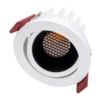 kelvo® LEO KLV-101-0312 Χωνευτό Κινούμενο Φωτιστικό Downlight Σποτ με Honeycomb Anti-Glare Reflector LED 10W 1250lm 38° AC 220-240V IP20 Θερμό Λευκό 2700K - Bridgelux COB Chip & TÜV SÜD Driver - Λευκό & Μαύρο Ματ - Μ8.5 x Π8.5 x Υ6.6cm / Q7.5cm - 5 Χρόνια Εγγύηση