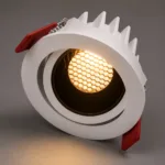 kelvo® LEO KLV-101-0312 Χωνευτό Κινούμενο Φωτιστικό Downlight Σποτ με Honeycomb Anti-Glare Reflector LED 10W 1250lm 38° AC 220-240V IP20 Θερμό Λευκό 2700K - Bridgelux COB Chip & TÜV SÜD Driver - Λευκό & Μαύρο Ματ - Μ8.5 x Π8.5 x Υ6.6cm / Q7.5cm - 5 Χρόνια Εγγύηση - Image 2