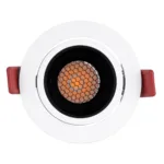 kelvo® LEO KLV-101-0312 Χωνευτό Κινούμενο Φωτιστικό Downlight Σποτ με Honeycomb Anti-Glare Reflector LED 10W 1250lm 38° AC 220-240V IP20 Θερμό Λευκό 2700K - Bridgelux COB Chip & TÜV SÜD Driver - Λευκό & Μαύρο Ματ - Μ8.5 x Π8.5 x Υ6.6cm / Q7.5cm - 5 Χρόνια Εγγύηση - Image 4