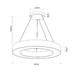 kelvo® RA KLV-101-0365 Κρεμαστό Φωτιστικό Οροφής LED 67W 6700lm 120° AC 220-240V IP20 Ρυθμιζόμενο Λευκό CCT με Χειριστήριο από 2700K έως 6000K Dimmable - Lumileds SMD Chip - Μαύρο Ματ - Μ60 x Π60 x Υ8cm - 3 Χρόνια Εγγύηση - Image 5