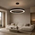 kelvo® RA KLV-101-0369 Κρεμαστό Φωτιστικό Οροφής LED 100W 10000lm 120° AC 220-240V IP20 Ρυθμιζόμενο Λευκό CCT με Χειριστήριο από 2700K έως 6000K Dimmable - Lumileds SMD Chip - Μαύρο Ματ - Μ120 x Π120 x Υ8cm - 3 Χρόνια Εγγύηση - Image 6