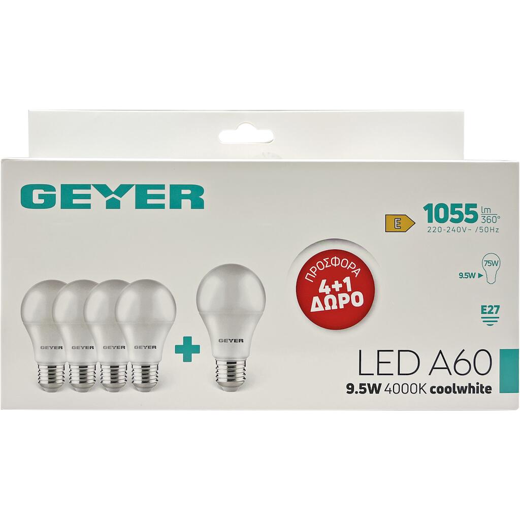 LACE2710E5_0 Λάμπα LED Κλασική A60 9.5W E27 4000K 1055lm 4+1 ΔΩΡΟ - Image 1
