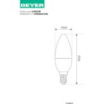 Λάμπα LED Κερί C35 2.5W E14 6500K 250lm - Image 2
