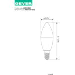 Λάμπα LED Κερί C37 8.5W E14 6500K 800lm - Image 2