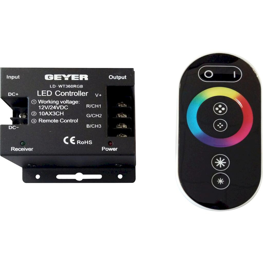 LD-WT360RGB_0 Ασύρματος ρεοστάτης και τηλεχειριστήριο αφής για ταινία LED RGB 360W - Image 1