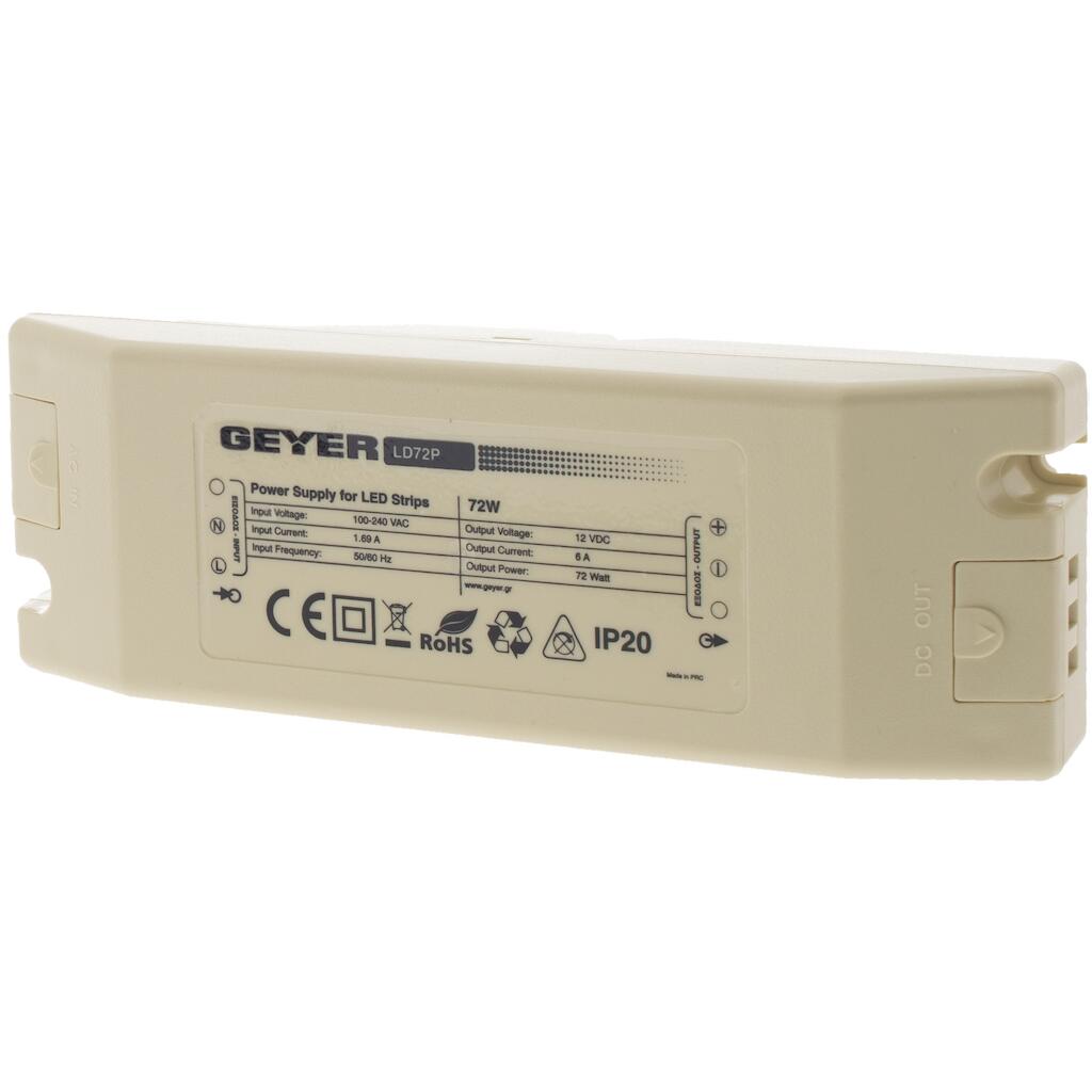 LD72P_0 Τροφοδοτικό 72W 12V DC 6A IP40 - Image 1