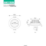 Φωτιστικό LED Downlight 10W 4000Κ 1000lm 60° IP65 - Image 2