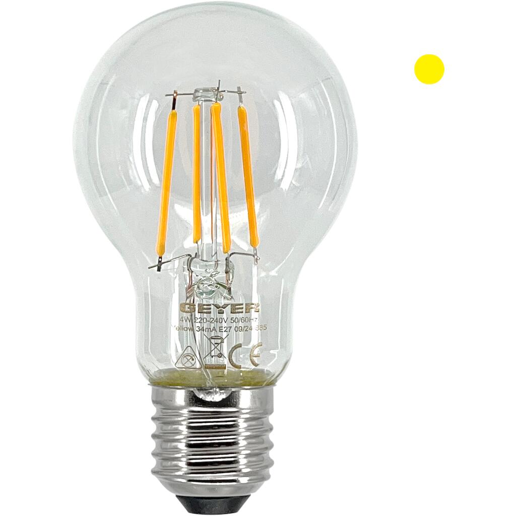 LFA274-Y_0 Λάμπα LED Color A60 4W E27 κίτρινo 300lm - Image 1