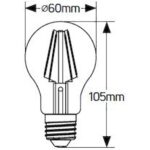 Λάμπα LED Κλασική Filament A60 6W E27 4000K 600lm dim - Image 2