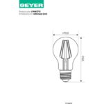 Λάμπα LED Κλασική Filament Α70 12W E27 2700K 1521lm - Image 2