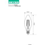 Λάμπα LED Κερί Filament C35 4W E14 4000K 380lm dim - Image 2